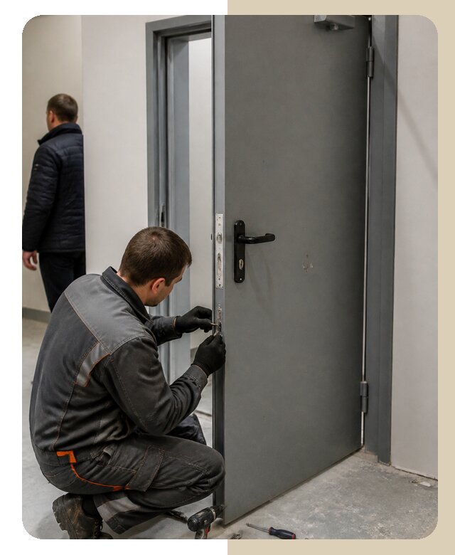 Ремонт противопожарной двери в Асбесте по цене 6570 р. | ДвериЛегко-Сбс
