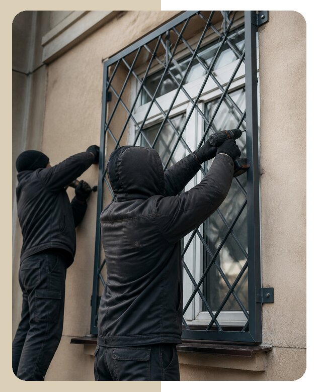 Установка антивандальных решеток на окна в Асбесте